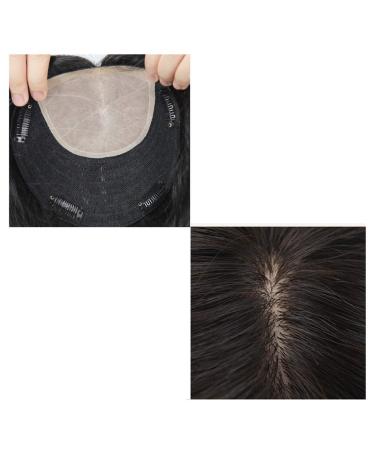 Premium Silk Base Hair Part for Women - Corrugated Crown Attachment for Thinner Hair - 16x15.2 cm Dark Brown 14 Free Part - Buy Online on GoSupps.com