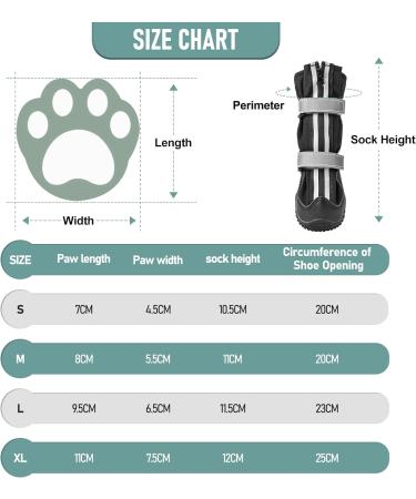 Ohcozzy Waterproof Zippered Dog Shoes XL Black - Reflective Straps, Anti-Slip Rubber Sole - 4 Pcs for Small, Medium, Large Dogs - Buy Online on GoSupps.com