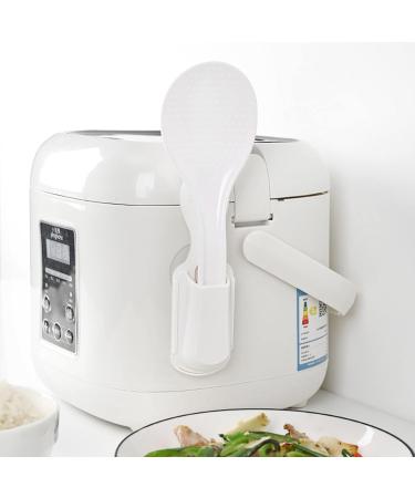Stronrive 10 Pcs Rice Scoop Holder Case | Kitchen Utensils Holder for Serving Rice Spatula with Suction Cup | Rice Paddle Organizer for Household Kitchen Tools Stable 10 Pcs White - Buy Online on GoSupps.com