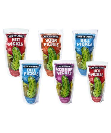 Van Holten's Pickles - Variety Pickle-In-A-Pouch Sampler 6 pieces - Buy Online on GoSupps.com