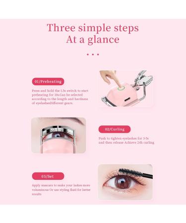 Rechargeable Dual Temperature Heated Eyelash Curler - Quick Curls Portable & Type C Charging - Buy Online on GoSupps.com