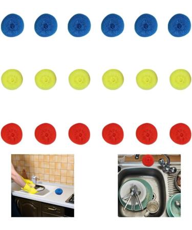Plastic Dish Scrubbers Non Scratch Round Scouring Pads Kitchen Pot Scrubbing Sponges 6g 36PCS Plastic Pot Sponge - Buy Online on GoSupps.com