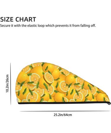 Buy Hair Towel Wrap - Quick Drying Towel Turban with Button (Yellow Limes) | International Shipping Available - Buy Online on GoSupps.com