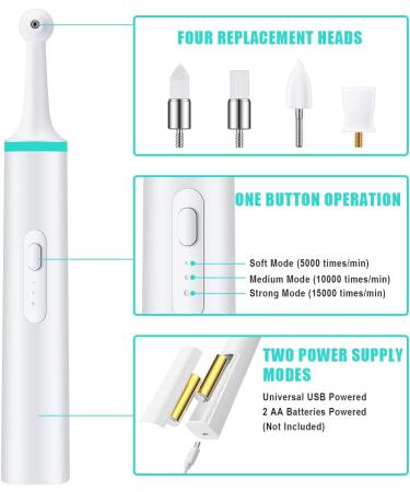 Electric Tooth Polisher: Dental Tartar Remover for Teeth Whitening - Household Cleaning Kit for People and Pets - Buy Online on GoSupps.com