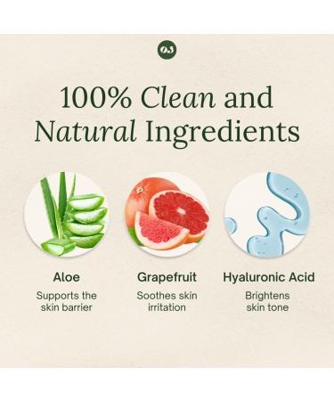 Organic Jaguar Aloe Vera and Grapefruit Face Wash for Skin Care Makeup Remover Hydrating Facial Cleanser with Hyaluronic Acid Pore Cleaner Cleansing Skincare for Oily to All Skin Types 6 fl oz - Buy Online on GoSupps.com