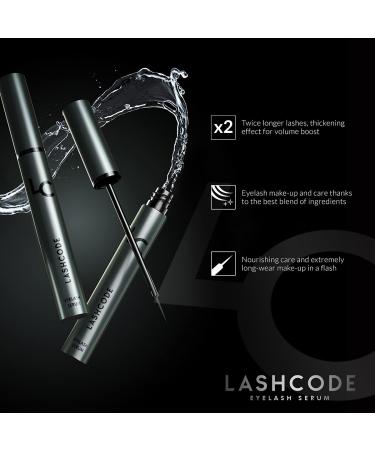Eyelash Serum - Lashcode 5ml | Growth-Promoting Eyelash Enhancer for Longer Thicker Lashes - Buy Online on GoSupps.com
