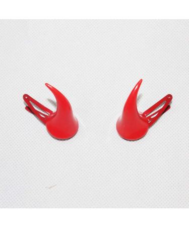 Red Demon Devil Horns Hair Clip Set for Halloween Party Decoration - Buy Online on GoSupps.com