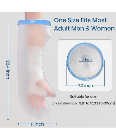 Waterproof Arm Cast Cover for Shower - Reusable Adult Half Arm Protector, Watertight Seal for Broken Hand, Wrist, Finger - Arm-blue - Buy Online on GoSupps.com