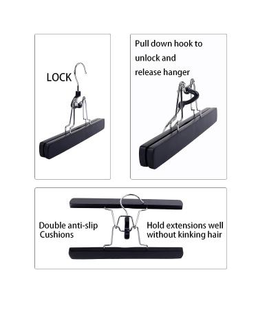 RJMBMUP Satin Hair Extension Storage Bag with Hanger - Black | Wig Holder Case for Travel & Storage - Buy Online on GoSupps.com