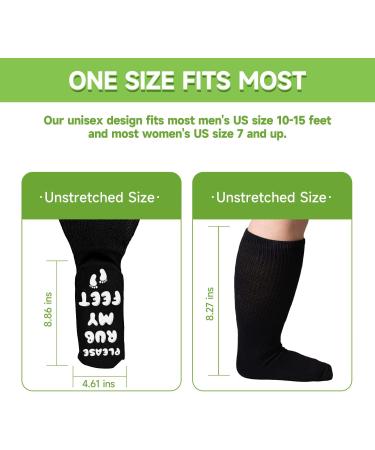FENGLE Diabetic Socks for Swollen Feet | Funny Hospital Socks with Grips for Men & Women | 4 Pairs - Buy Online on GoSupps.com