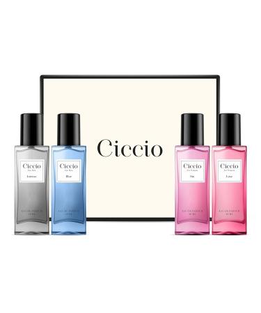 Cicci'o Unisex Eau De Perfume Blue and Intense for Men + Luxe and Sin for Women | Premium Long Lasting Luxury Fragrance Scent|Perfect Perfume for Summer (Pack of 4) 20ml each