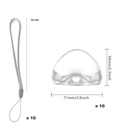 10 Transparent Pacifier Boxes with Cord - Dust-Tight Portable Pacifier Storage Container for Babies - Buy Online on GoSupps.com