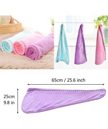 3 Pezzi Asciugamani Capelli Turbante in Microfibra - Asciugamani Asciugacapelli con Chiusura Bottone | Impermeabili e Veloce Asciugatura - Buy Online on GoSupps.com