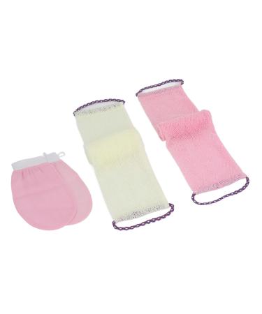 SIXRUN African Net Sponge Long Net Bath Sponge Nylon Body Exfoliating Net Back Scrubber with Bathing Gloves for Shower Skin Smoother Net Bath Sponge Set (SIXRUN02kg8es1nd-11)