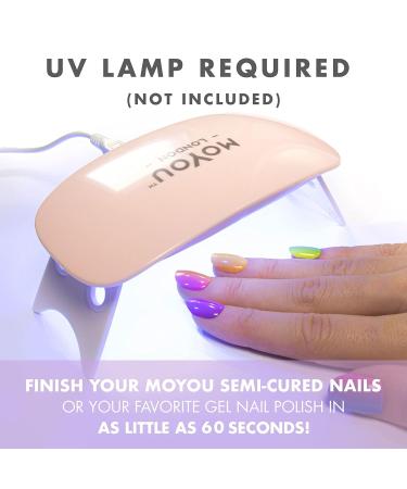 MoYou London Half-Hardened UV Gel Strips - 20 Pieces for Salon-Quality Manicures | Includes Nail File & Wood Shaker | Buried Treasure - Buy Online on GoSupps.com