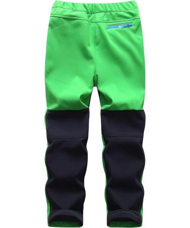 Hiheart Waterproof Softshell Hiking Pants - Kids Outdoor Snow Trousers (Green, 7-8 Years) - Buy Online on GoSupps.com