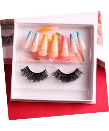 FOMIYES 5 Sets Eyelash Manicure Set Natural False Eyelashes Makeup False Lashes False Nails Tips Press on Nail Women False Eyelashes Fluffy False Lashes Fake Detachable Miss Nias - Buy Online on GoSupps.com