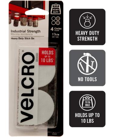 VELCRO Brand 90363 Industrial Fasteners Stick-On Adhesive - Professional Grade | Heavy Duty Strength | Indoor/Outdoor Use | 1 7/8in Circles 4 Sets - Buy Online on GoSupps.com