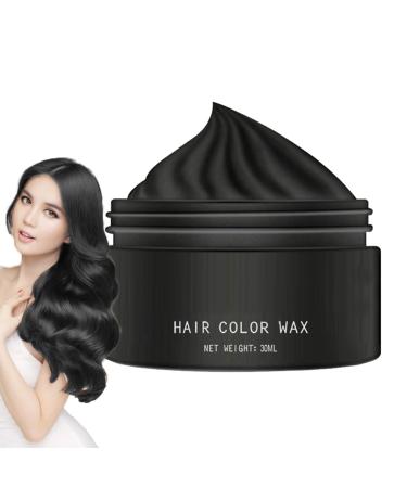 Pruojhw Hair Color Wax30ml Hair Color Wax Washable Color Mud Styling Cream for Teenagers Festivals Parties Cosplay Black B