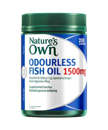 Nature's Own Omega 3 High Strength Odourless Fish Oil 1500 MG X 200 Caps