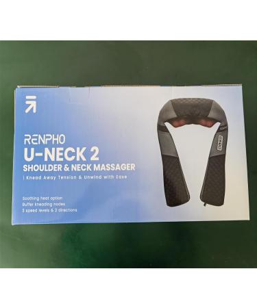 Renpho Shiatsu Massage Device - 3D Neck & Shoulder Massager with Warmth | Deep Tissue Relief for Back Legs & Feet - Black & Gray - Buy Online on GoSupps.com