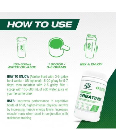 PVL 100% Pure Creatine - Creatine Monohydrate Micronized Powder - Creatine Powder Supplement for enhanced high-intensity performance - 1000 g - 200 Serving 200 Servings (Pack of 1) - Buy Online on GoSupps.com