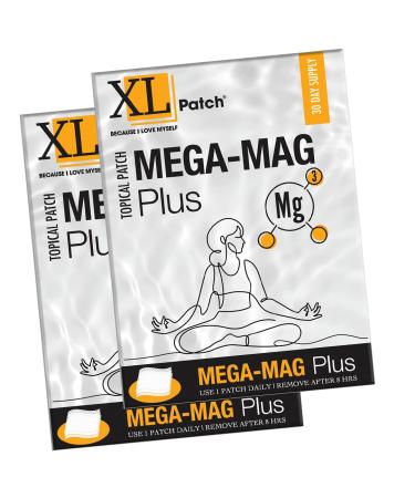 Mega-Mag Plus Topical Patch - 60 Day Supply 60 Count (Pack of 2)