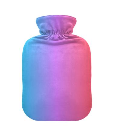 Heat bottle with reference blue-red color gradient hot water bottle for pain relief hot water bag warm water bag for pregnant women 2 L