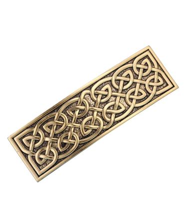 Colcolo Vintage Style Large Celtic Hair Clip | Handmade Gold Metal Barrette for International Shipping - Buy Online on GoSupps.com