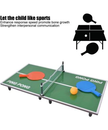 Qioni Portable Tennis Table | Folding Ping Pong Game Set for Indoor Mini Table Entertainment | Includes 2 Paddles and 2 Balls | Lightweight and Sturdy - Buy Online on GoSupps.com