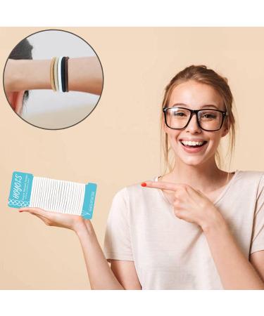 Hoyols Braided Ponytail Holders - No Metal Elastic Hair Bands for Women - 50 Count 4mm - White - Buy Online on GoSupps.com