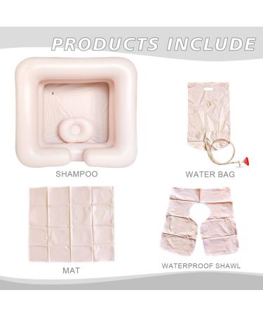 Portable Inflatable Shampoo Basin Set for Seniors & Disabled - Bedside Hair Washing & Coloring Kit (1 set) - Buy Online on GoSupps.com