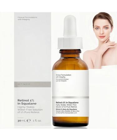 30ml Retinol 1% in Squalane Skincare Retinol Serum for Face Hyaluronic Acid Serum for Activate Skin High Strength for Face Reduce Fine Lines & Wrinkle Face Serum for Women Anti Aging Facial Serum