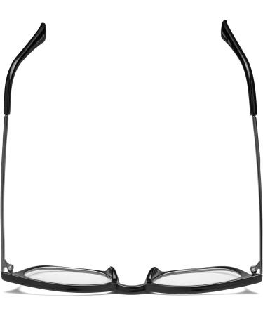 Eyekepper Retro Square Reading Glasses - Black +1.0 Plastic Frame with Metal Arms | Stylish & Comfortable | International Shipping - Buy Online on GoSupps.com