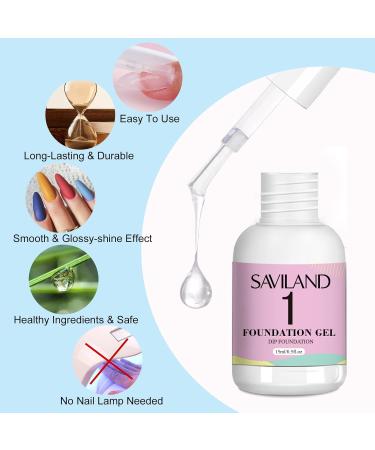 Shop Saviland 15ml + 60ml Dip Powder Foundation Base - No Curing Needed for DIY Nails | Large Capacity for Nail Salons - Fast International Shipping - Buy Online on GoSupps.com