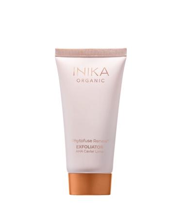 INIKA Organic Phytofuse Renew Exfoliator | AHAs and Natural Exfoliating Bamboo + Pumice for Soft Smooth & Balanced Skin. Combined Physical + Chemical Exfoliation with Nourishing Ingredients. 75mL