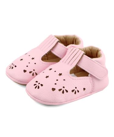LACOFIA Baby Girls Boys Shoes Infant Sneakers T-Bar Anti-Slip First Walking Shoes Prewalkers 3-6 Months B Pink - Buy Online on GoSupps.com