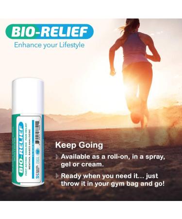 BIO-Relief Pain Relief Gel 3 oz Roll-on | 10% Menthol & Arnica | Fast Acting Topical Analgesic for Arthritis, Muscle and Joint Pain - Buy Online on GoSupps.com