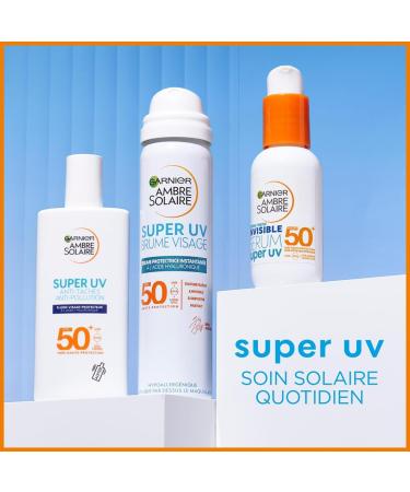 Garnier Ambre Solaire Super UV - Invisible Facial Sun Serum - Very High Protection SPF50+ - For All Skin Types - 30 ml - Buy Online on GoSupps.com