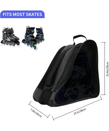 MXiiXM Roller Skate Bag | Breathable Ice Skate Bag with Adjustable Shoulder Strap | Oxford Cloth Storage Bag for Women, Men, Kids & Adults | Roller Skate Accessories - Black - Buy Online on GoSupps.com