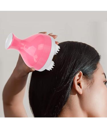 Electrical Scalp Massager - 4 Modes Waterproof Ergonomic Silicone - Stress Relief for Muscles & Pets - Pink - Buy Online on GoSupps.com