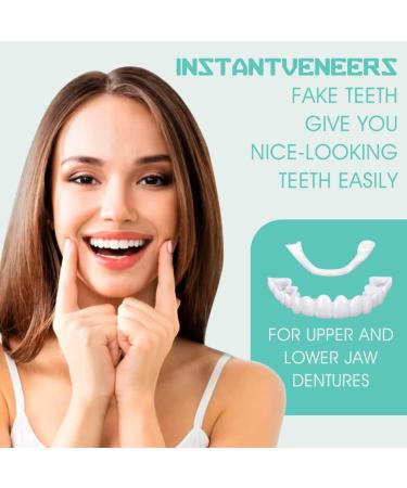 Buy Frenzify Comfortable Veneers - 2 Pairs of Top & Bottom False Teeth for Men & Women | Perfect Provisional Dentures for Missing Teeth - Buy Online on GoSupps.com