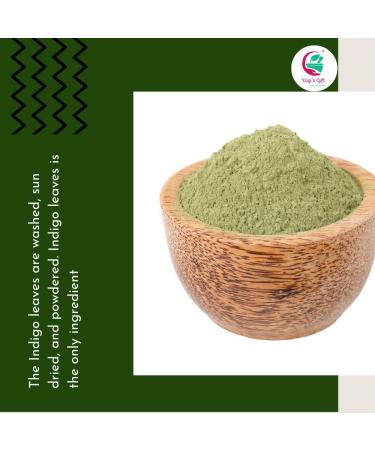 YOGIs GIFT Organic Indigo Powder 2 LB for Black & Dark Hair | Indigofera Tinctoria | Black Henna | Natural Hair color - Buy Online on GoSupps.com
