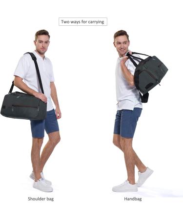 Water-Resistant MarsBro Weekender Duffel Bag with Shoe Compartment - Black - Buy Online on GoSupps.com