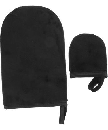 FOMIYES 5 Sets Tanning Gloves Self Tanner Mitt Face Mitt for Tanning Lotion Self Tan Face Applicator Back Lotion Mittens Face Tan Mitt Self Tanning Tools Flocking Manicure Black Tool - Buy Online on GoSupps.com