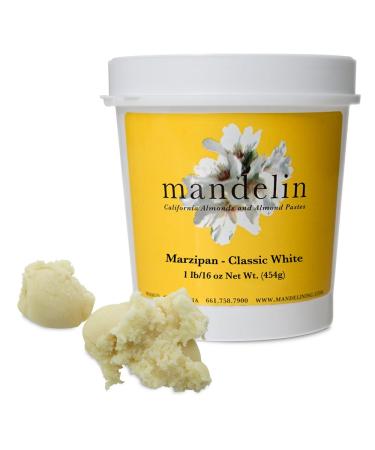 Mandelin Marzipan Modeling Paste, 33% Almonds, 67% Sugar (1 lb/16 oz) 1 Pound (Pack of 1)