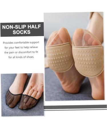 Shop 5 Pairs Half Socks - Honeycomb Foot Pads Non Skid No Show Outdoor & Metatarsal Socks for Women - Buy Online on GoSupps.com