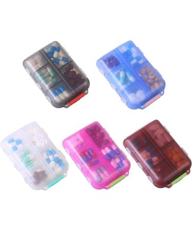 Zuihug 1Pack Travel Pill Organizer - Compact and Portable Pill Case - 10 Compartments - On-The-Go Pill Storage - Gray - Buy Online on GoSupps.com