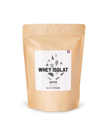 Nutripure | Whey Isolate Native Powder | Milk Protein Food Supplement | Muscle Development & Bodybuilding | 94% Protein 25% BCAA 52% EAA | Neutral | 750g | France