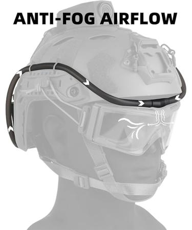 Defog Fan for Goggles with Adjustable Knob Turbo Button Hook Loop Patch Magnetic Snap Mask Cooling Lenses Anti-Fog Fan Goggles Defogger Runs 6-10H for Airsoft - Buy Online on GoSupps.com